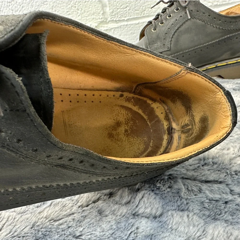 Dr. Martens 3989 Wingtip Brogues Black Leather Made in England Mens UK 12 US 13